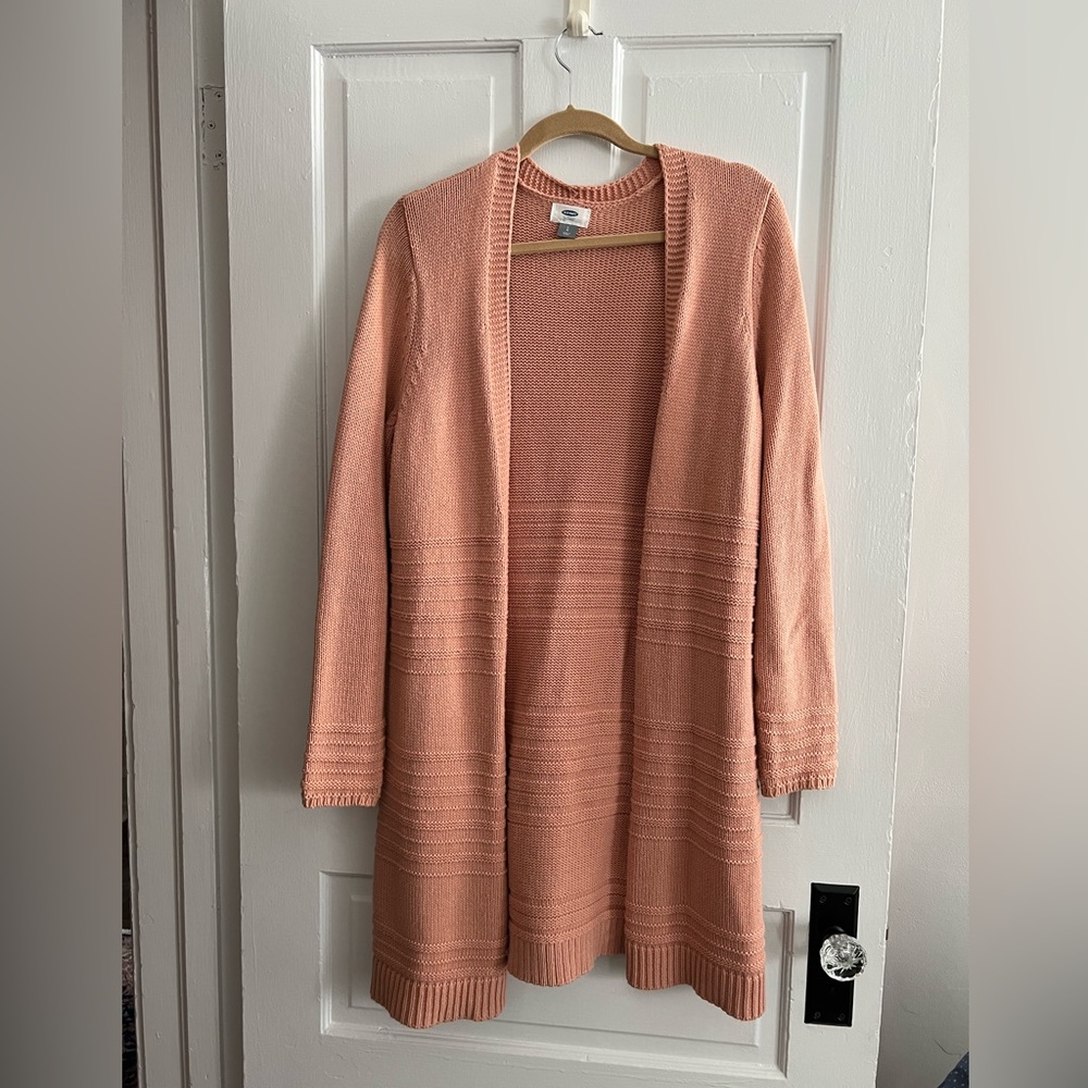 Old Navy Long Peach Cardigan Duster Large